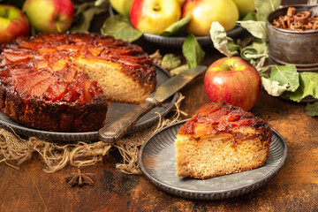 Caramel Apple upside down Cake	