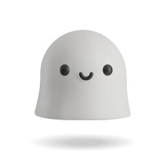 Fototapeta premium A cute ghost in a cartoon style