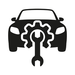 Automotive repair icon car service. Mechanic tools, vector illustration