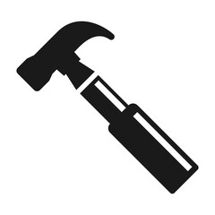 Hammer tool icon. simple style illustration