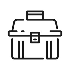 Tool box line icon. Toolbox, toolkit, instrument. Fixing, repair and renovation  illustration