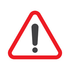 Caution warning sign sticker. Flat Hazard warning illustration