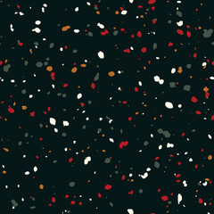 Terrazzo seamless pattern. Vector colorful pattern with pebbles and stone. Pattern ideal for wrapping paper, wallpaper, terrazzo flooring
