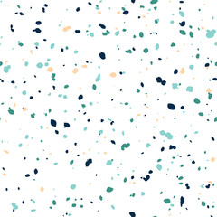 Terrazzo seamless pattern. Vector colorful pattern with pebbles and stone. Pattern ideal for wrapping paper, wallpaper, terrazzo flooring