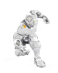 future soldier in action white background