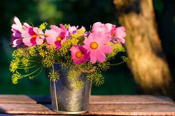 bouquet of flowers on table