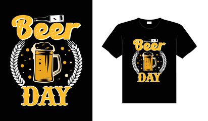 Beer typography vector lettering illustration vintage t-shirt design for print