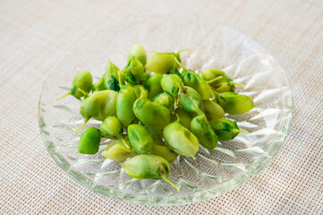 茹でたヒヨコマメ