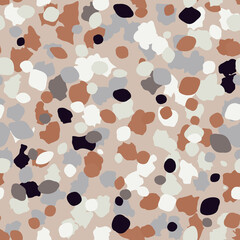 Terrazzo seamless pattern. Vector colorful pattern with pebbles and stone. Pattern ideal for wrapping paper, wallpaper, terrazzo flooring