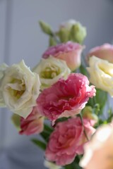 pink flowers in a vase