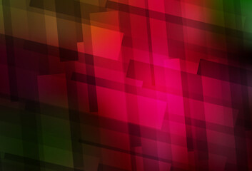 Dark Green, Red vector background with rectangles.