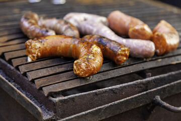 Grilling fresh chorizo