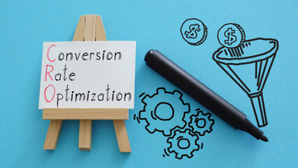 Conversion rate optimization CRO is shown using the text