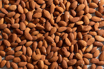 background of almonds