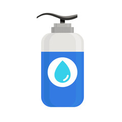 Vector hand sanitizer bottle. Washing gel, hand sanitizer dispenser with alcohol gel- kill bacteria, fungi, viruses, coronavirus. Hygiene product. Covid-19 spread prevention. 10 eps