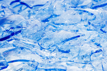 Abstract blue color background. Broken glass.