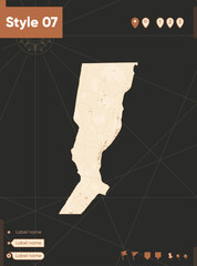 Obraz premium Santa Fe, Argentina - map in vintage style, retro style, sepia, vintage. Vector map.