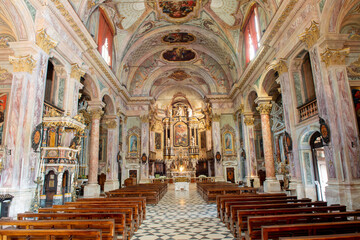 Fototapeta na wymiar Basilica of Santa Maria Assunta and San Giovanni Battista in Clusone