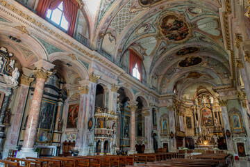 Clusone Italy 2022Basilica of Santa Maria Assunta and San Giovanni Battista in Clusone was built,...
