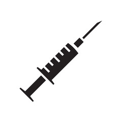 Syringe icon for web design isolated on white background. Medical treatment. Vaccine shot. Vector icon 10 eps