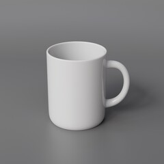 White ceramic mug mockup isolated