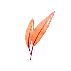 Autumn leaf cartoon, great design for any purposes. Plant floral design. Vector isolated icon. Isolated vector illustration.