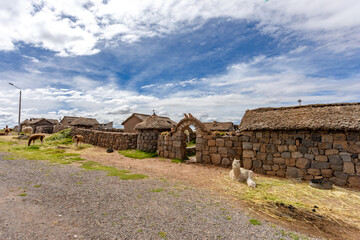 Typical homes of the inhabitants of Puno