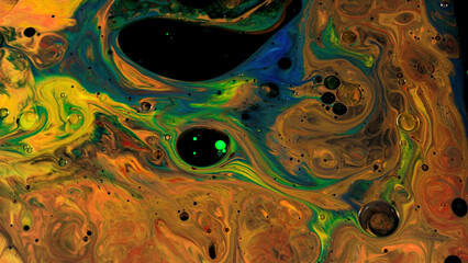 Close up of colorful gradient background of oil paint surface, art concept. Stock footage....