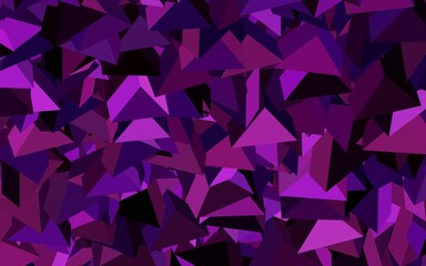 Obraz premium Dark Purple vector backdrop with lines, triangles.