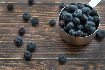 Fresh blueberries in a cup, picked in Ontario, Canada