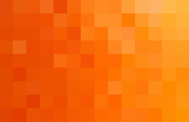Orange vector background from squares. The template can be used as a autumn backdrop. Abstract Geometric texture from orange squares. Vector illustration