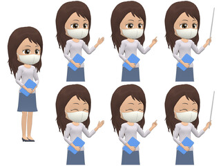 [Presentation B] African American Woman knitwear wavy hair oblique angle