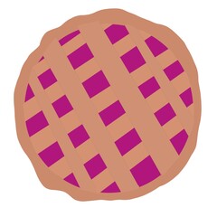 Raspberry Lattice Pie Clipart Graphic