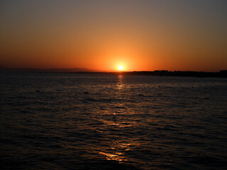 amazing sea view at sunset