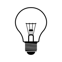 The lamp line icon on a white background. Vector illustration.