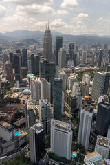 Fototapeta na wymiar Kuala Lumpur Malaysia City Aerial Drone View