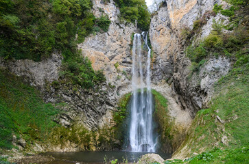 Waterfall in nature. Waterfall Blihe, Sanski Most, Bosnia and Herzegovina. 