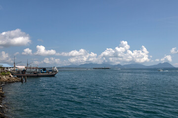 Boat on the South China Sea in Borneo