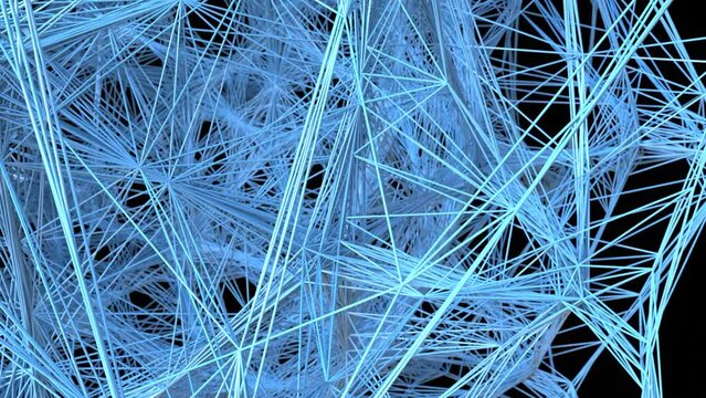 Synchromesh 1001: Abstract generative digital art structure.