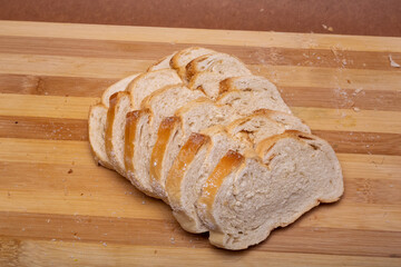 bread on a wooden board