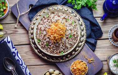 Arabic cuisine; Traditional  oriental dish 