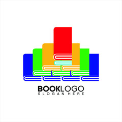 Vector logo template for a stack of books logo.