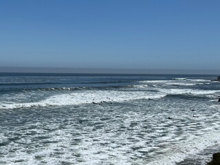 ocean, ocean front, waves, California beaches, California, beach front, surfer, sandy beach, beach, landscape, summer, shore, nature, coast, wave, sea, surf, sand, tide, blue, travel, tropical, water,