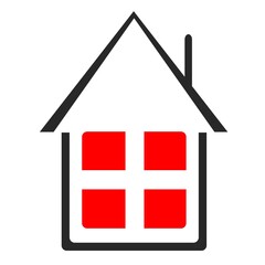 Real estate on white background.