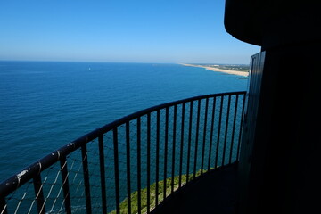 The coast of Anglet view from the lighthouse of Paris. The 8th July 2022, Basque country, France.