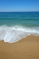 A close-up on the beach at Milady beach, Biarritz. July 2022, Basque Country, France