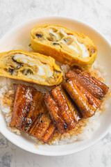 うな玉子と鰻丼