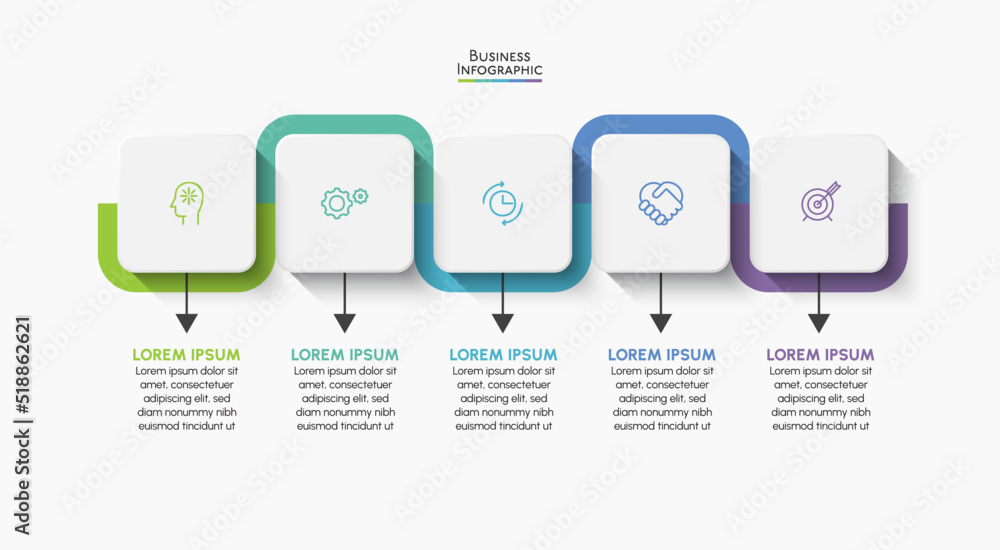 Wall mural business data visualization. timeline infographic icons designed for abstract background template mi