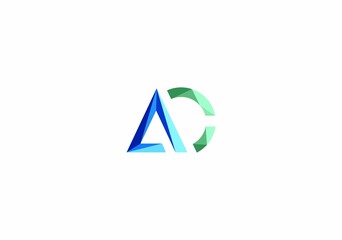 letter ac polygon logo