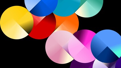 Template Background Gradient Multicolor Circle